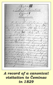 A record ofa canonical visitation to eminac in 1829
